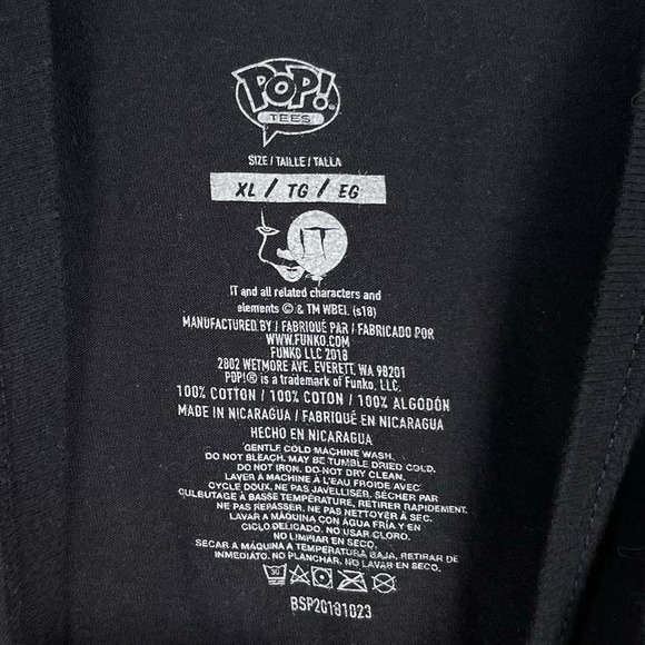 Pennywise The Dancing Clown Horror "It" Tee Shirt, POP Tees Size Men's XL - Picture 4 of 6